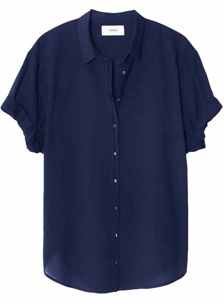 XIRENA CHANNING SHIRT Navy SKJORTE