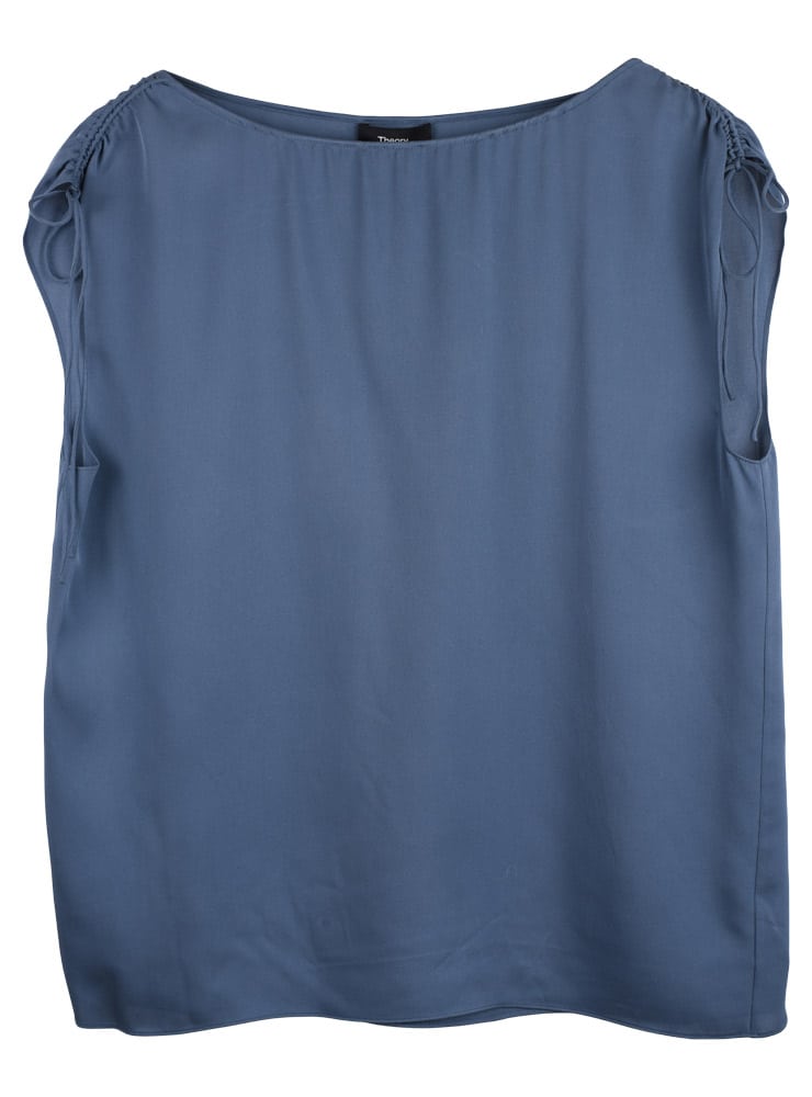 Theory ds shoulder top blue frost