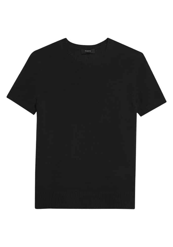 Theory basic tee feather cashmere black