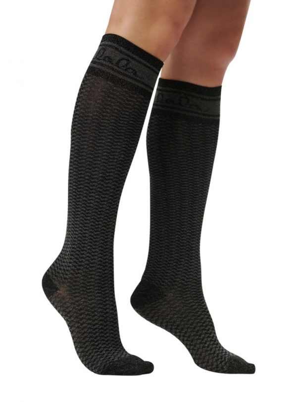 Lala Berlin knee socks antic grey heritage