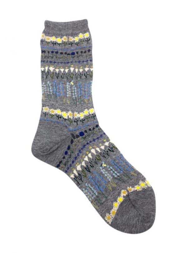 Antipast floret terrace socks am-763 mix grey
