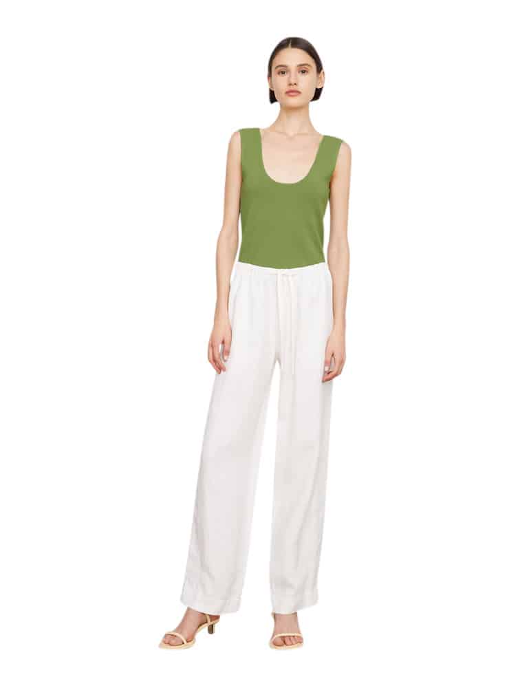Vince Tie-Front Pull-On Pant off white