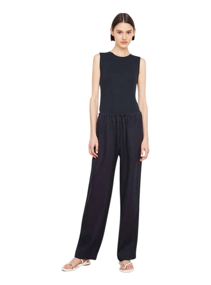 Vince Tie-Front Pull-On Pant costal blue