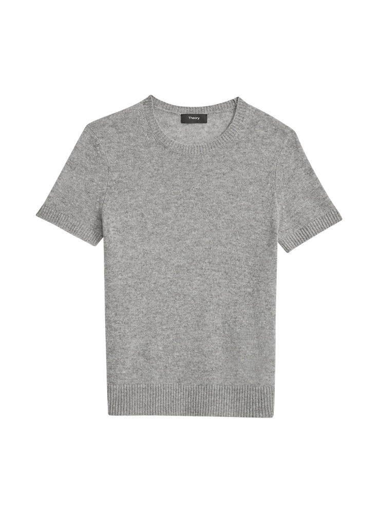 Theory basic tee in Feather Cashmere husky