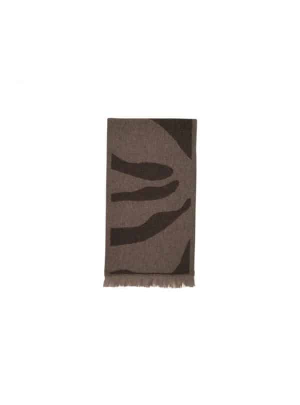 Skall Studio Shell jacquard mini scarf brown jacquard