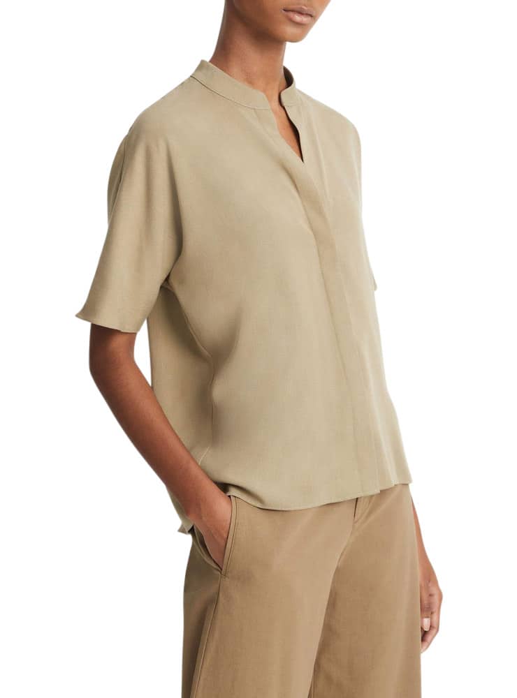 Vince Band Collar Dolman Sleeve Shirt Artichoke