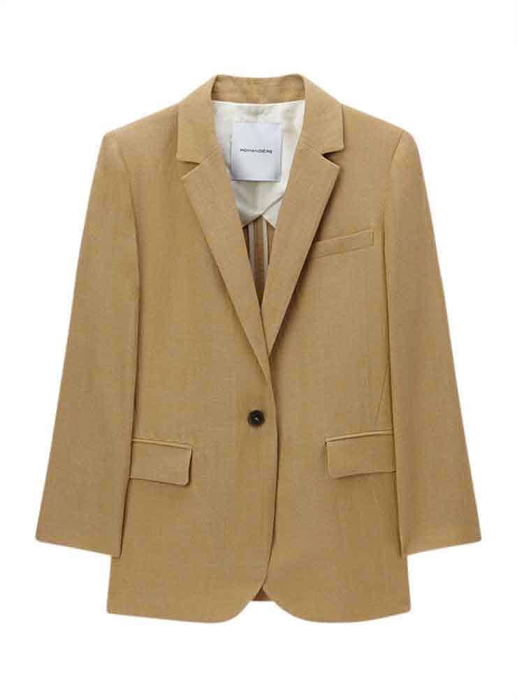 Pomandere Jacket with patch pockets light beige