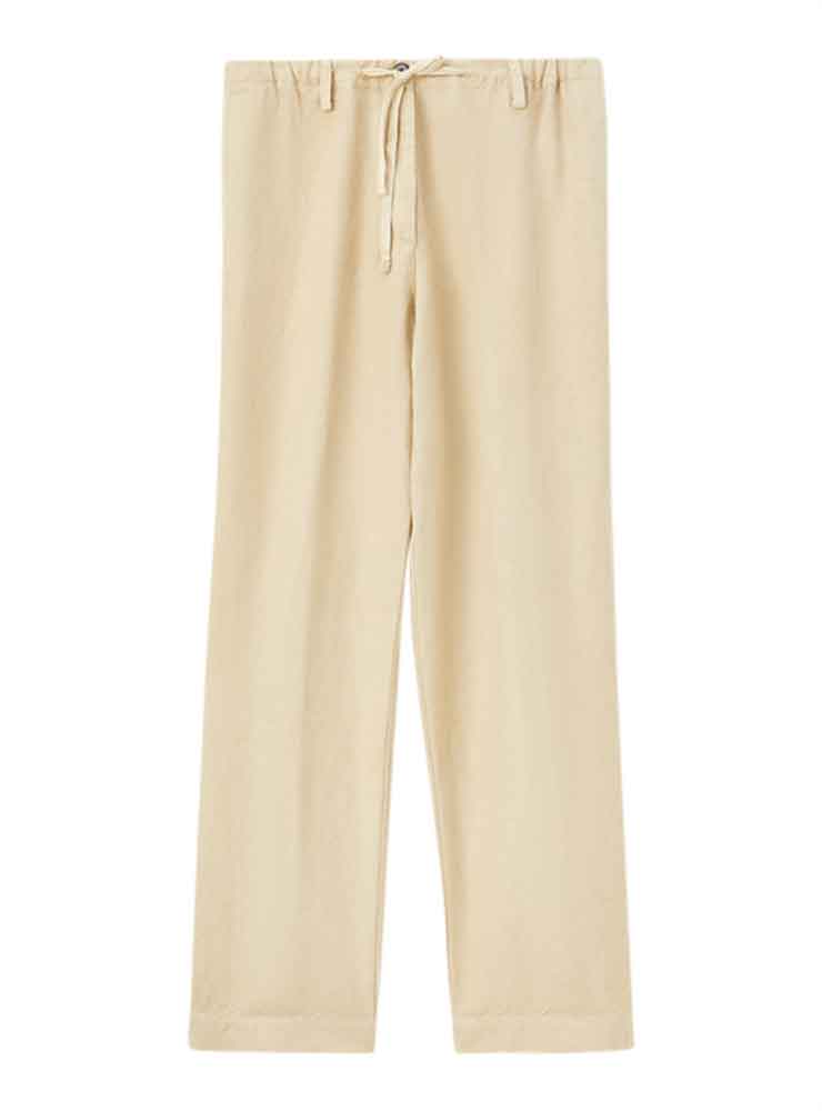 Pomandere pants beige with slightly wide legs