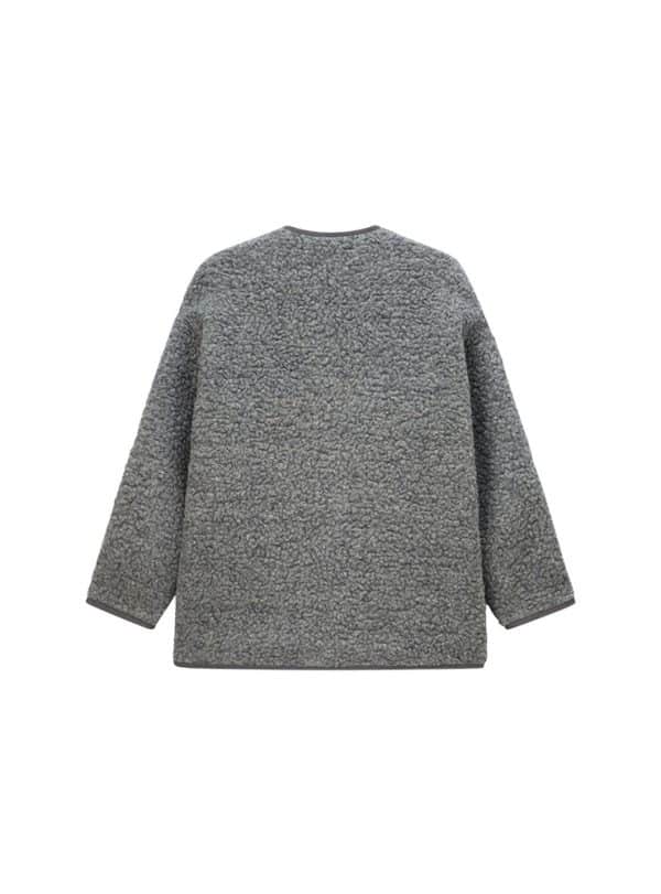 Pomandere Spotted wool blend knitted cloth smoke grey