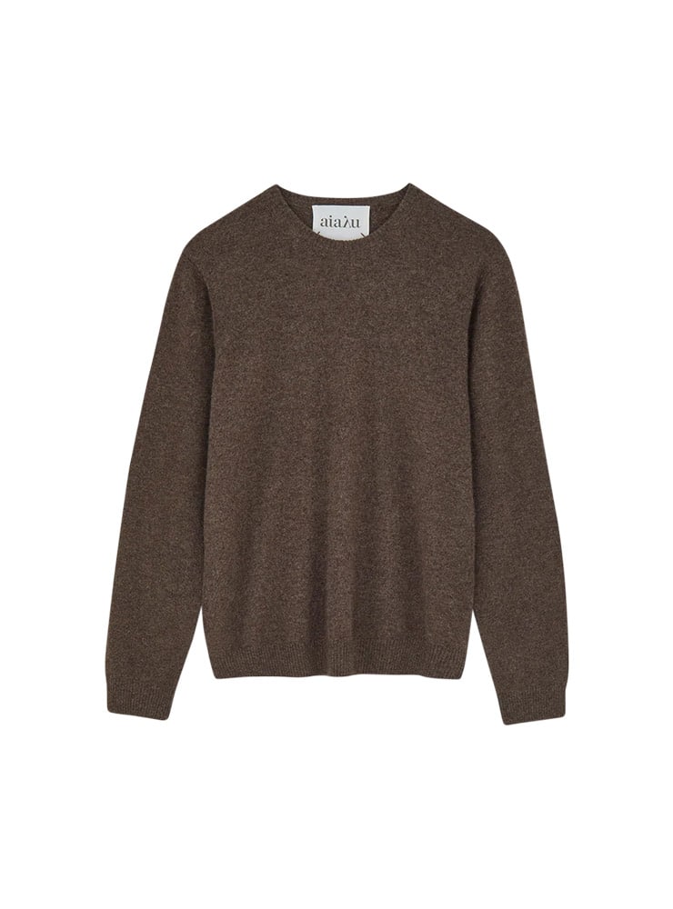 Aiayu Leonardo cashmere sweater dark brown