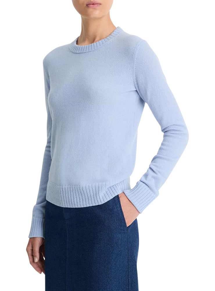 Vince Cashmere Crew Neck Sweater porcelain blue