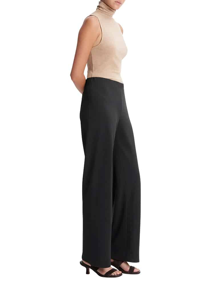 Vince High Waist Crepe Bias Pant black