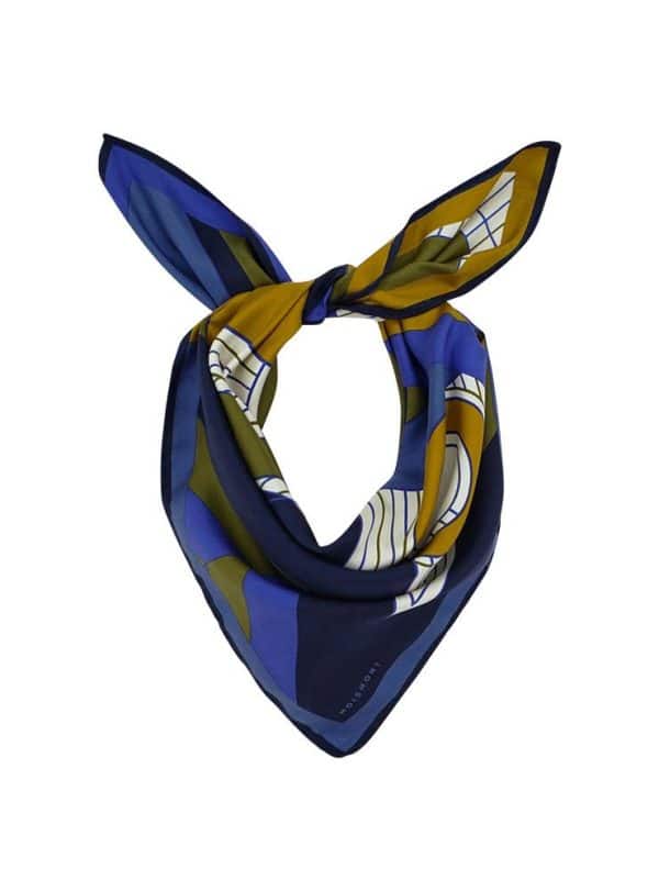 MOISMONT FOULARD 743 navy blue SCARF 65x65