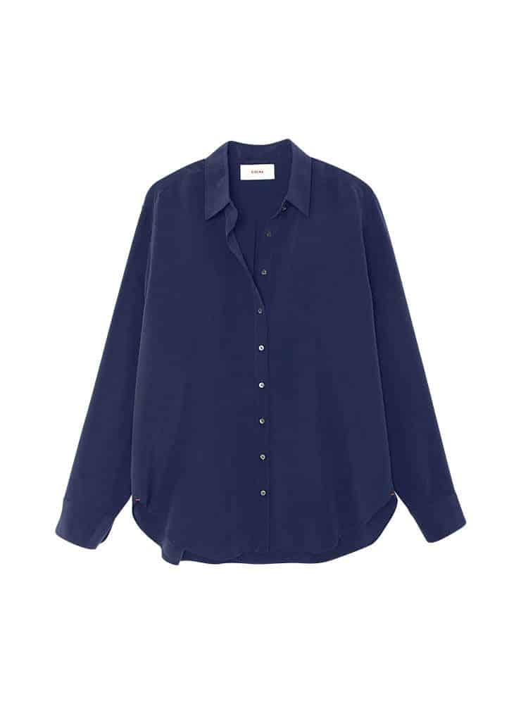 Xirena beau shirt silk navy