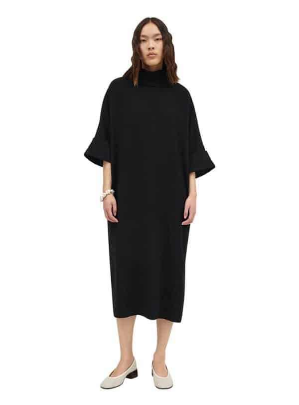 mkdt studio Diana black crepe dress