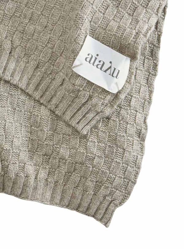 Aiayu Ribi yak scarf pure light grey