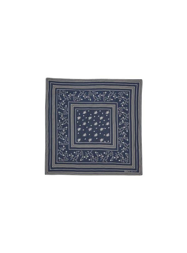 Skall Studio Skall classic scarf 55x55 navy beige cream