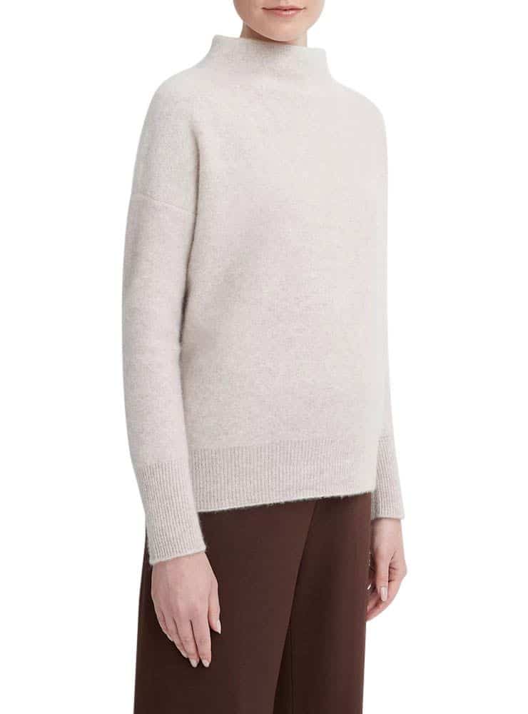 Vince Cashmere Funnel Neck Sweater marbel