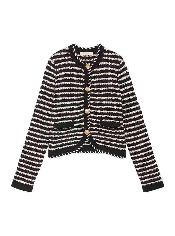 Vanessa Bruno daya cardigan black white