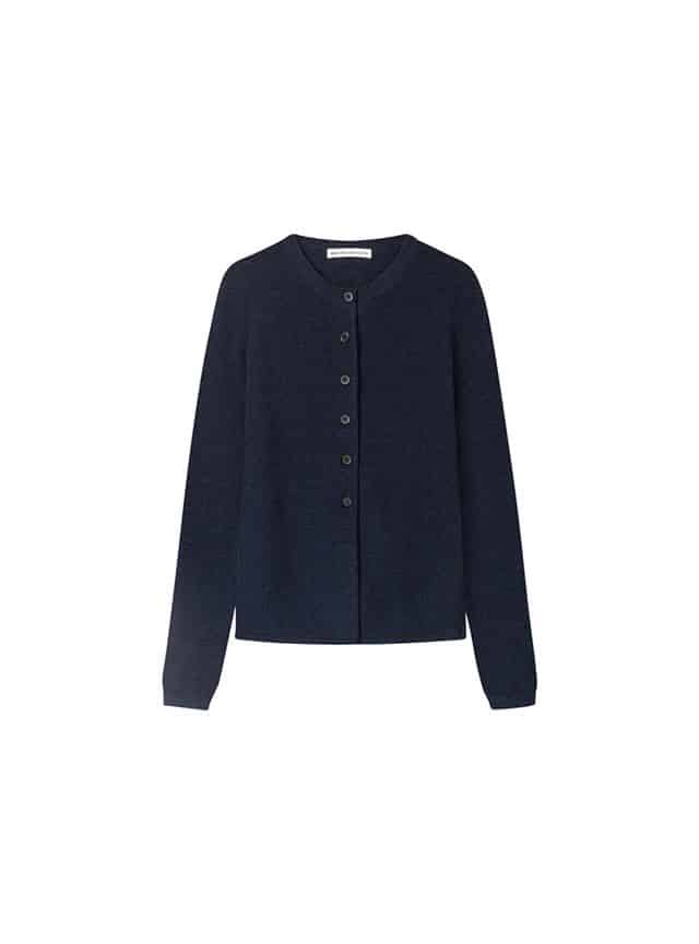 mkdt kirstin merino dark navy cardigan