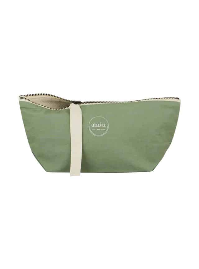 Aiayu Pouch mini heavy poplin Hedge Green