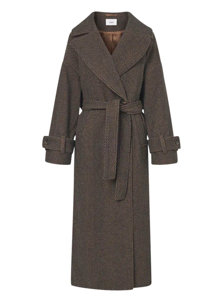 Lovechild Ibi Coat Multi brown herringbone