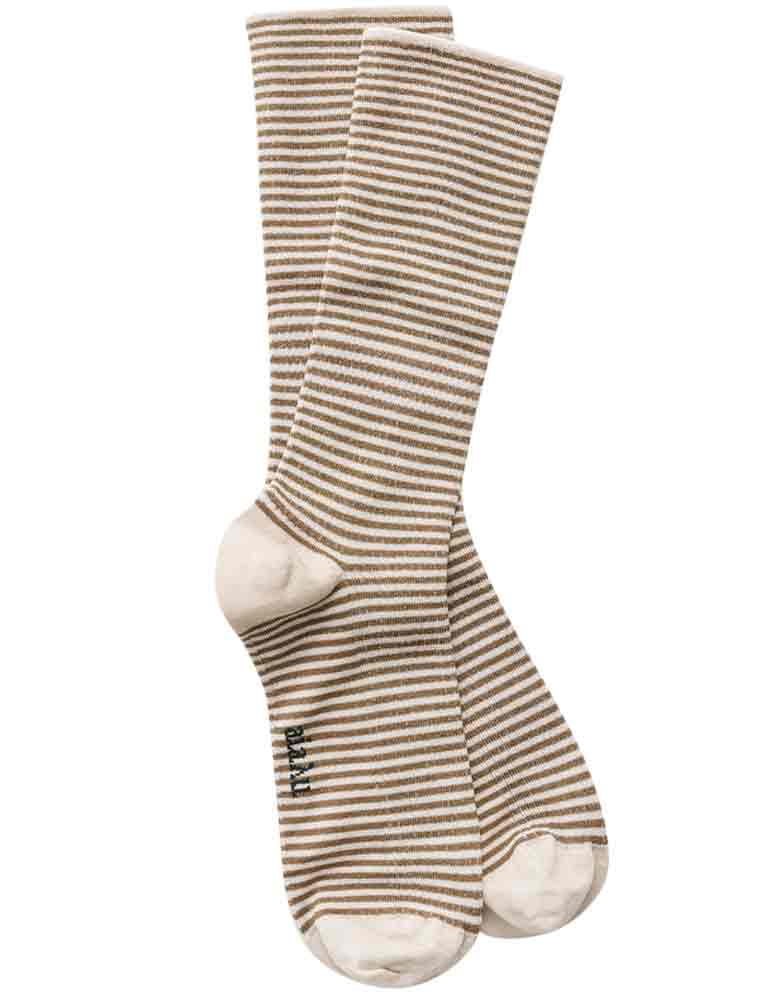 Aiayu Cotton stripe socks Mix Chestnut