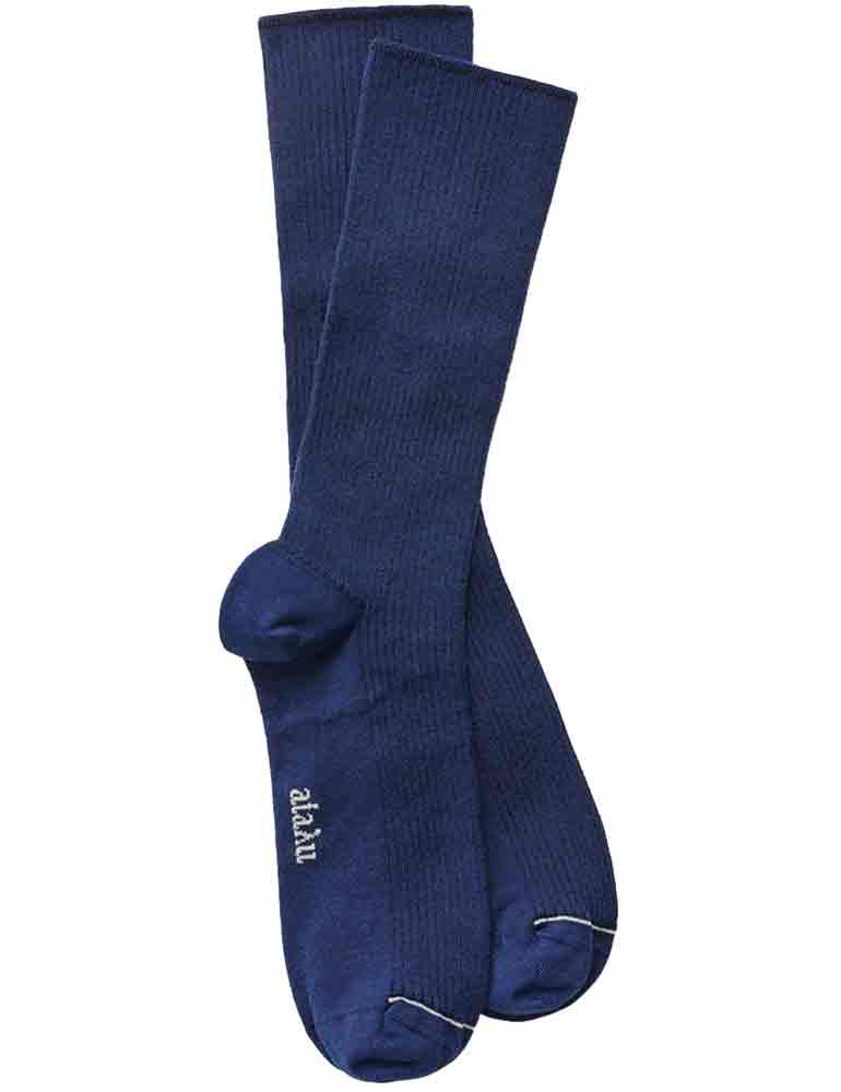 Aiayu Cotton rib socks Midnight Blue