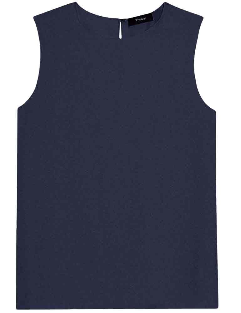 Theory straight shell top nocturn navy