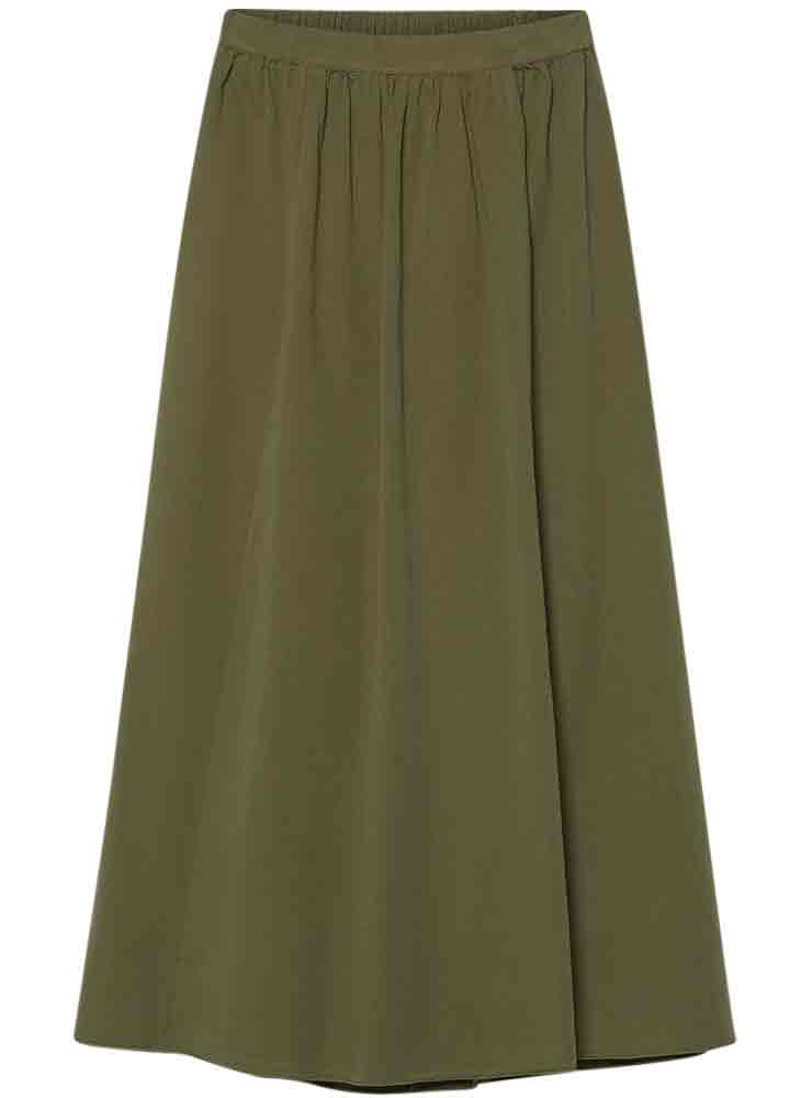 Pomandere Skirt in cotton gabardine khaki