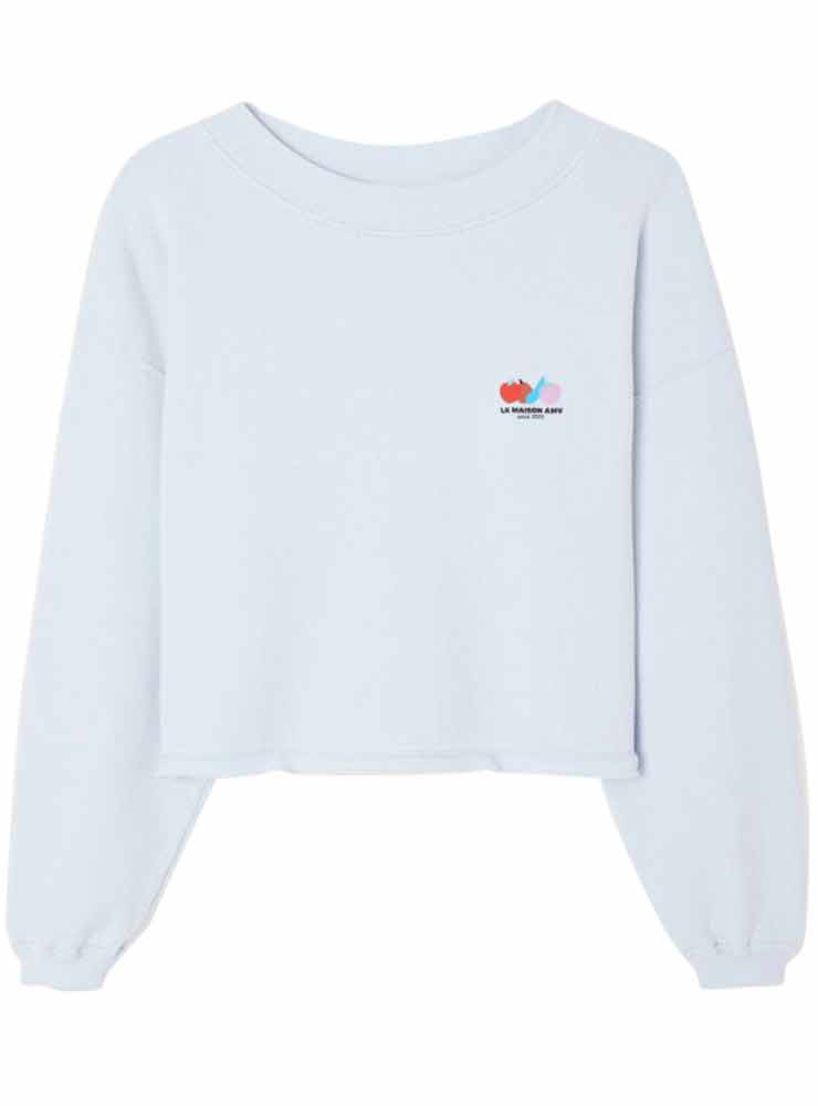 American Vintage atu03A baby blue sweat