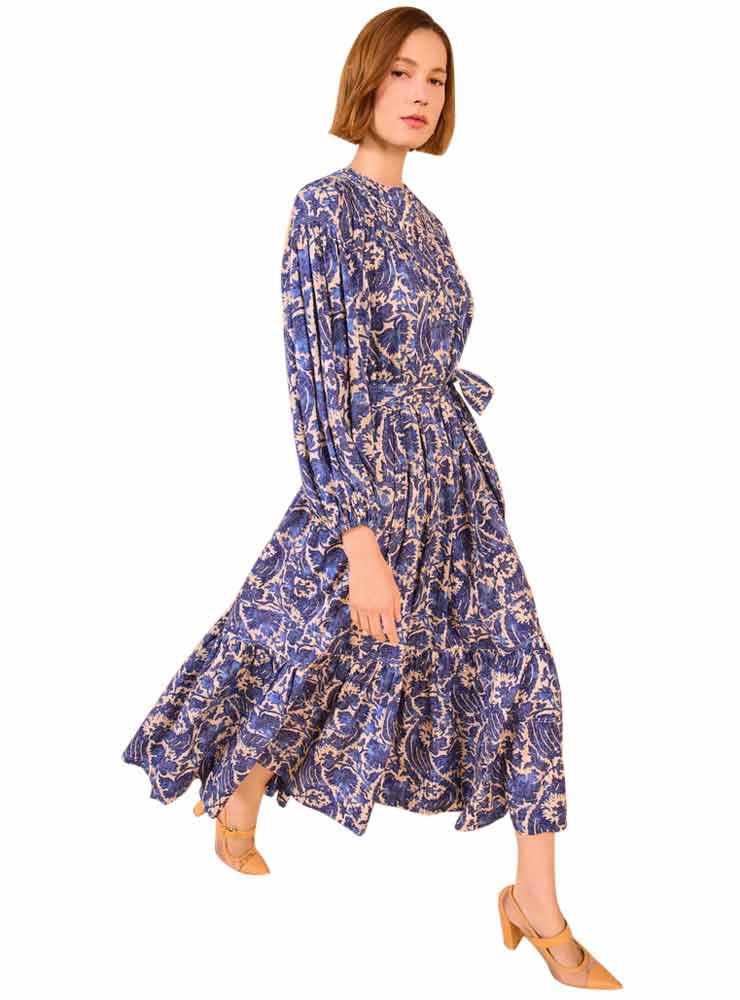 Ulla Johnson seraphina long sleeve dress ocean