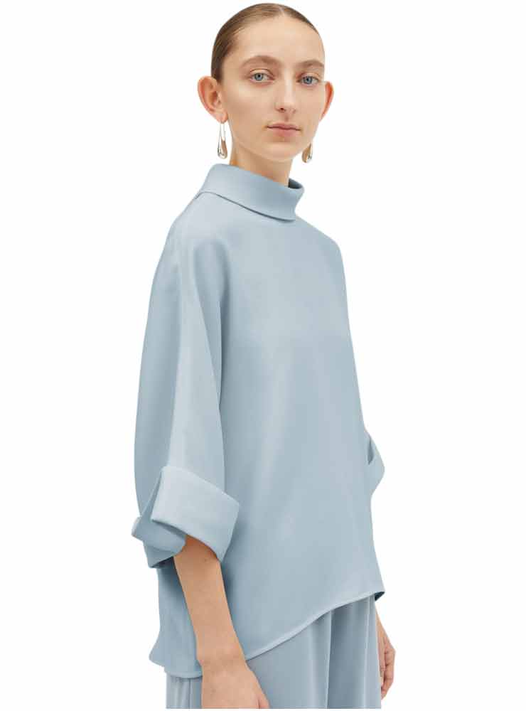 MKDT Studio bailee crepe georgette cloudy blue