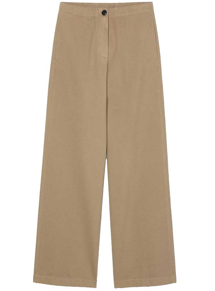 pomandere Iconic trousers in brushed drill sand