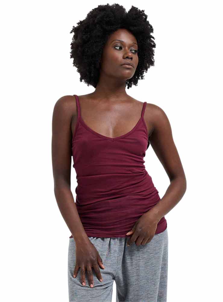 seamless basic top sb1139 burgundy