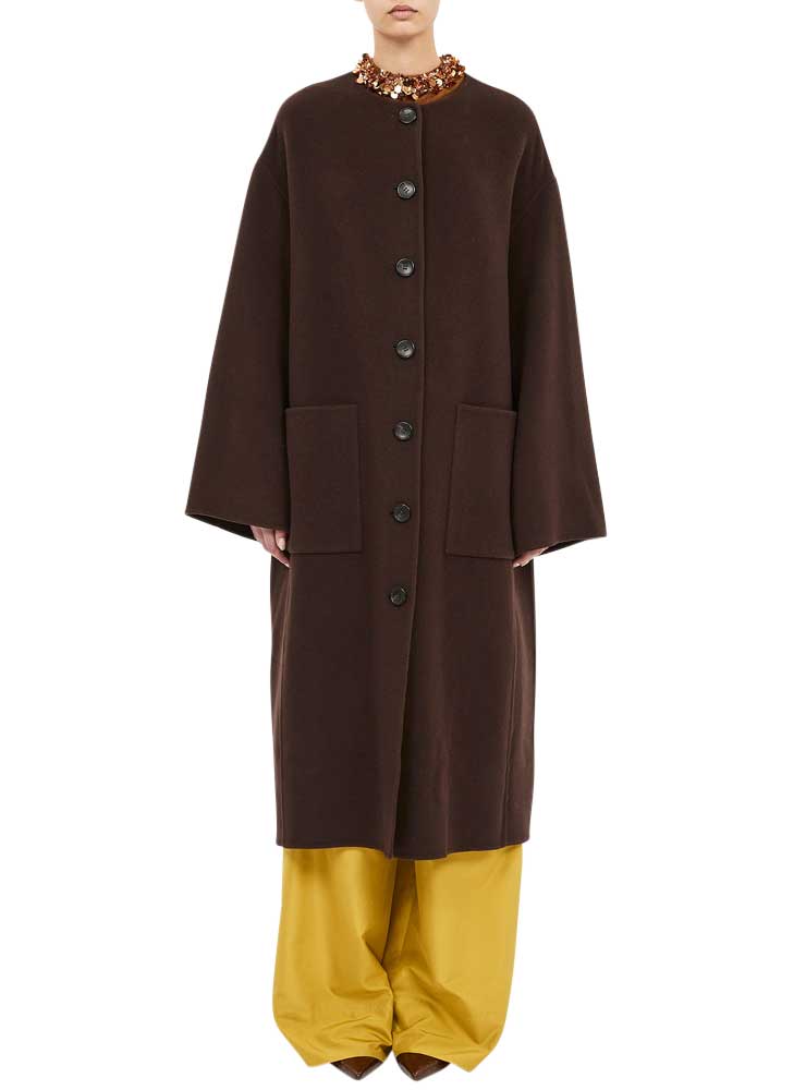 Ulla Johnson Fernanda double faced wool oversized coat sable