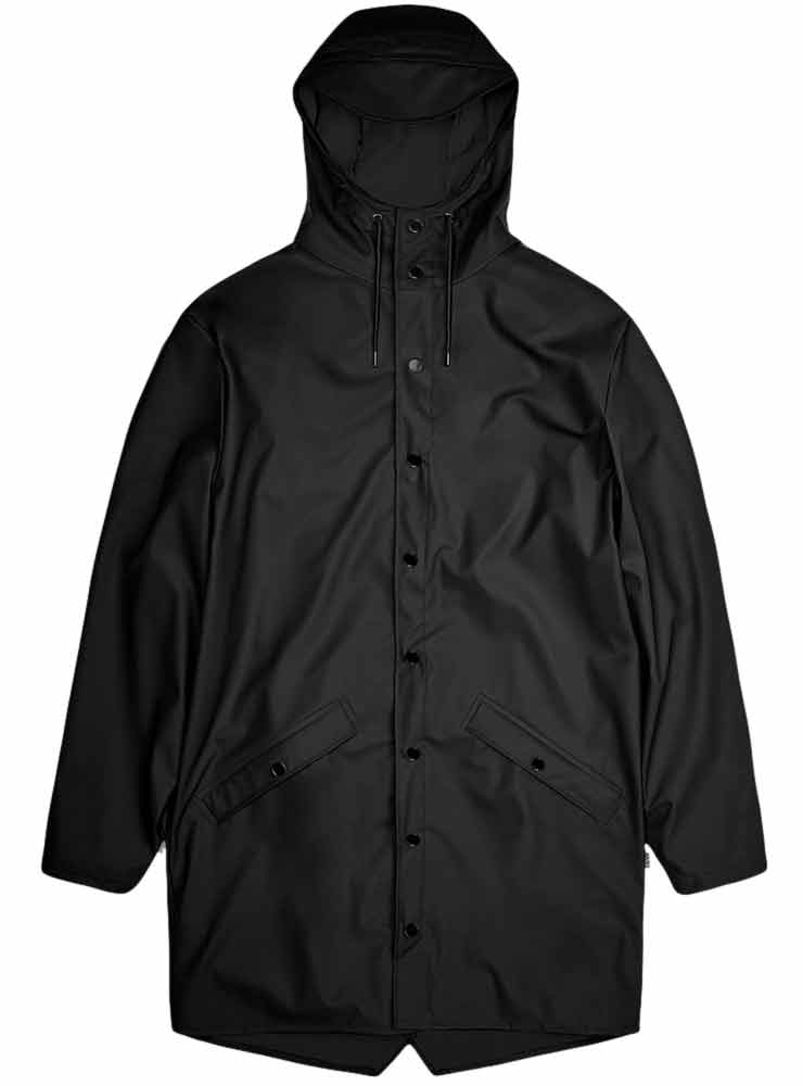 RAINS LONG JACKET BLACK