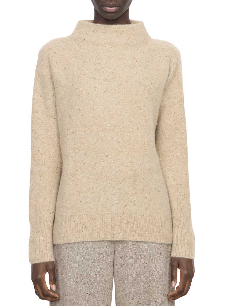Vince DONEGAL FUNNEL Neck PULLOVER oatmeal