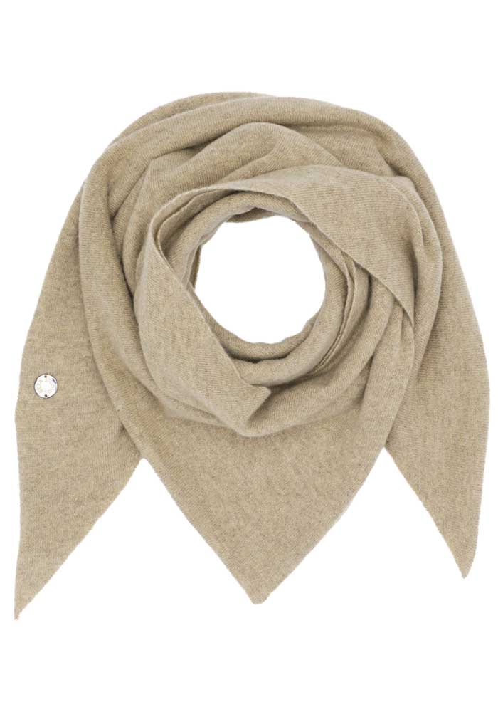 BETA STUDIOS TRIANGLE SCARF oak brown CASHMERE