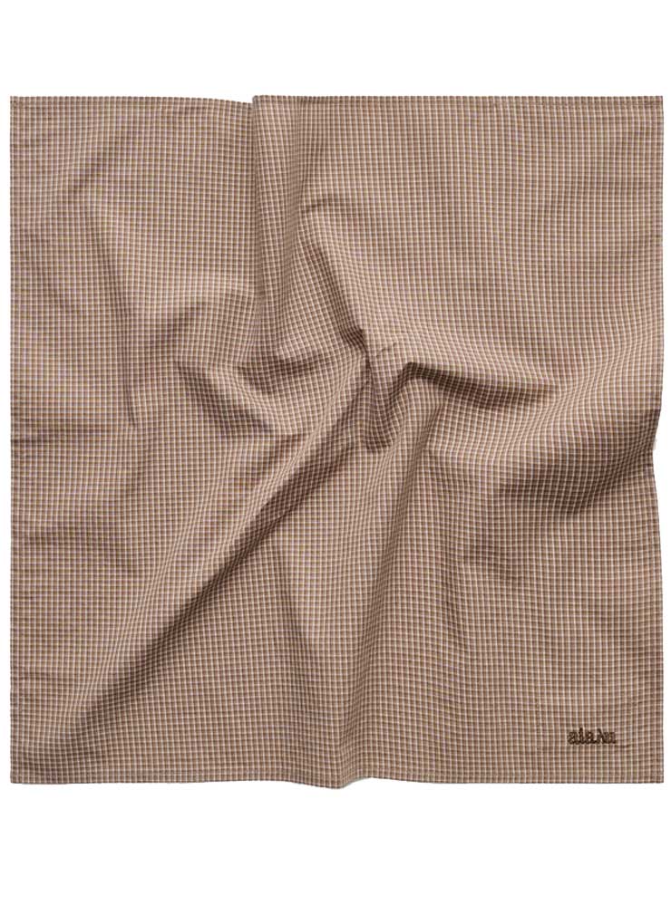Aiayu Charlie scarf check Mix Fossil