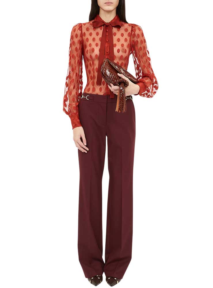 Ulla johnson quartier mid rise pants bordeaux
