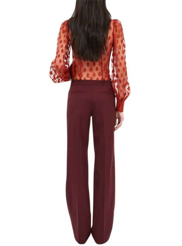 Ulla johnson quartier mid rise pants bordeaux