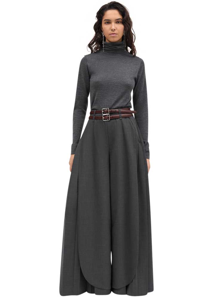 MKDT studio KORINELLA MERINO GREY MELANGE blouse