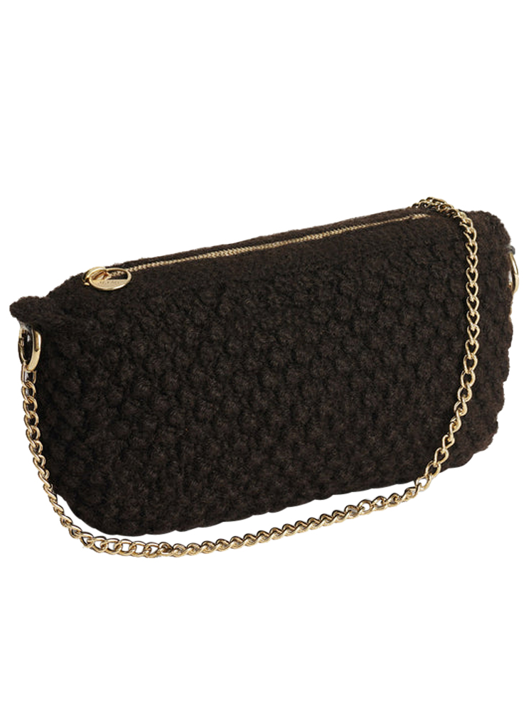 Aiayu Helen chain classic bag dark brown