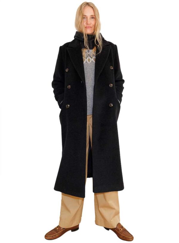 Beta Studio JADA COAT DARK GREY MELANGE