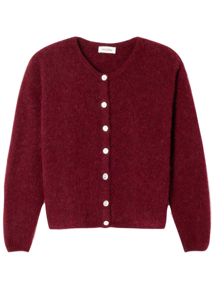 American Vintage vito19e cherry tree melange cardigan