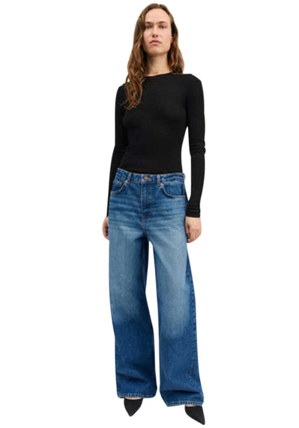 Skall Willow wide jeans Vintage washed blue