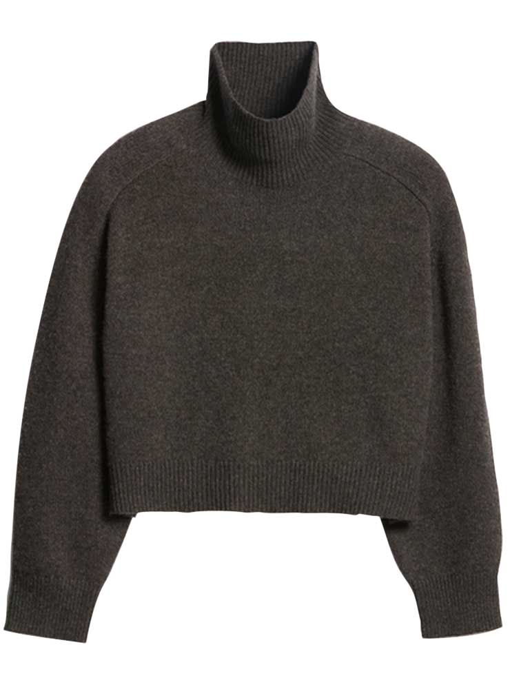 Vanessa Bruno ballerine strik anthracite yak