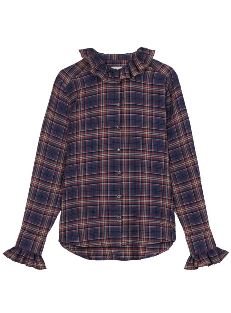 Apof ANDREA SKJORTE BLUE CHECK