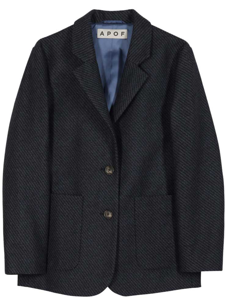 Apof RAGNHILD blazer JAKKE TWEED BLUE